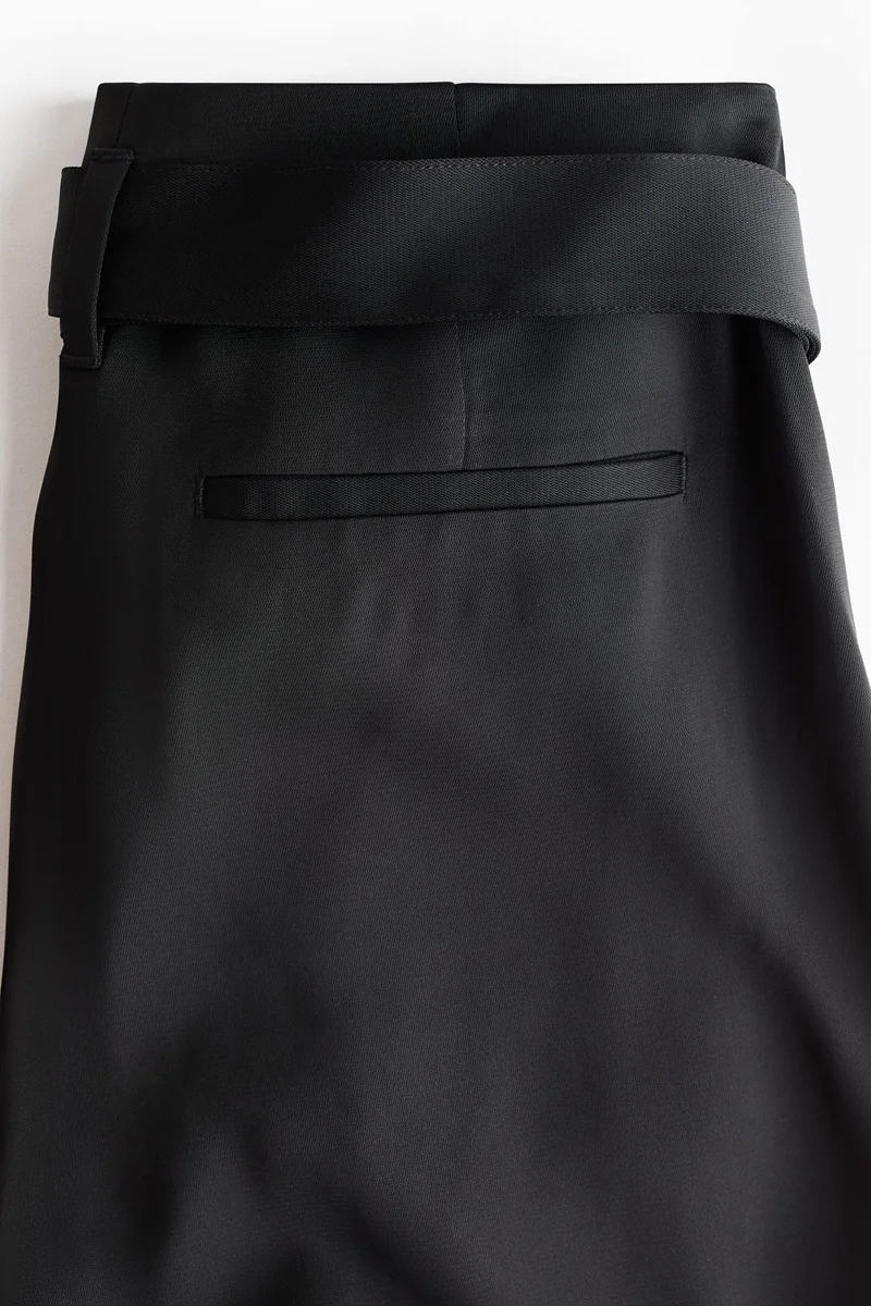 H&M Belted pleat-detail trousers